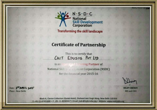 CAIT NSDC Certificate